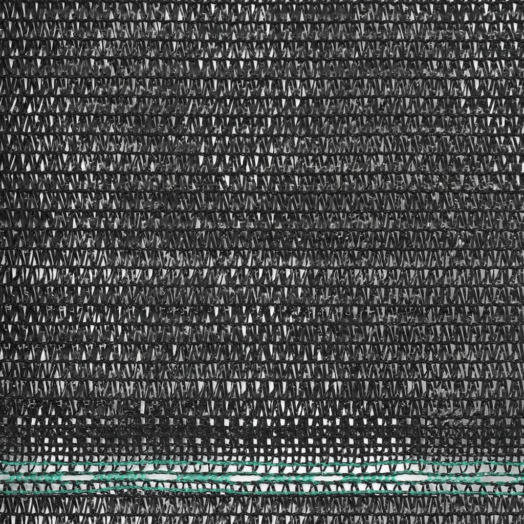 vidaXL Uždanga teniso kortams, juoda, 2x25m, HDPE