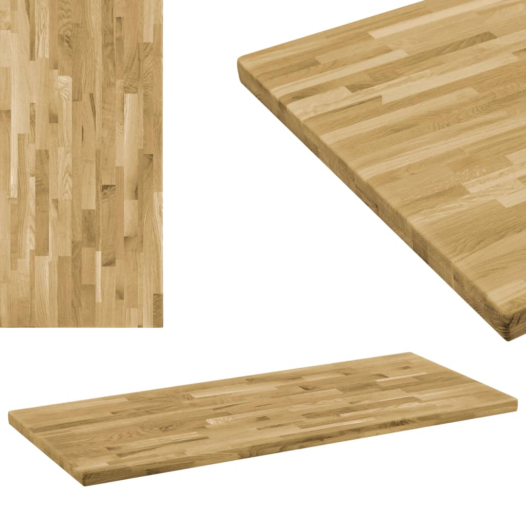 vidaXL Stalviršis, ąžuolo mediena, stač. form., 44mm, 140x60cm