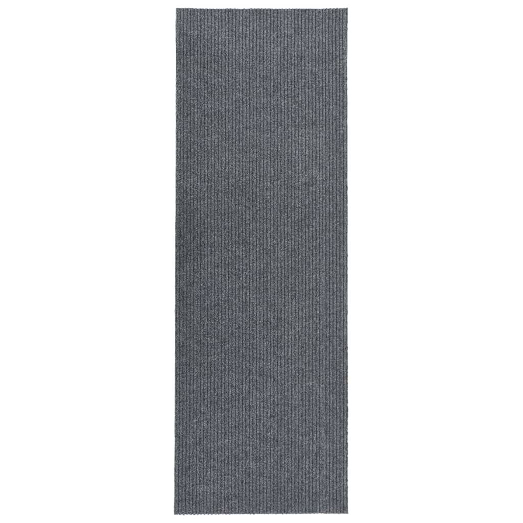vidaXL Purvą sugeriantis kilimas-takelis, pilkos spalvos, 100x350cm