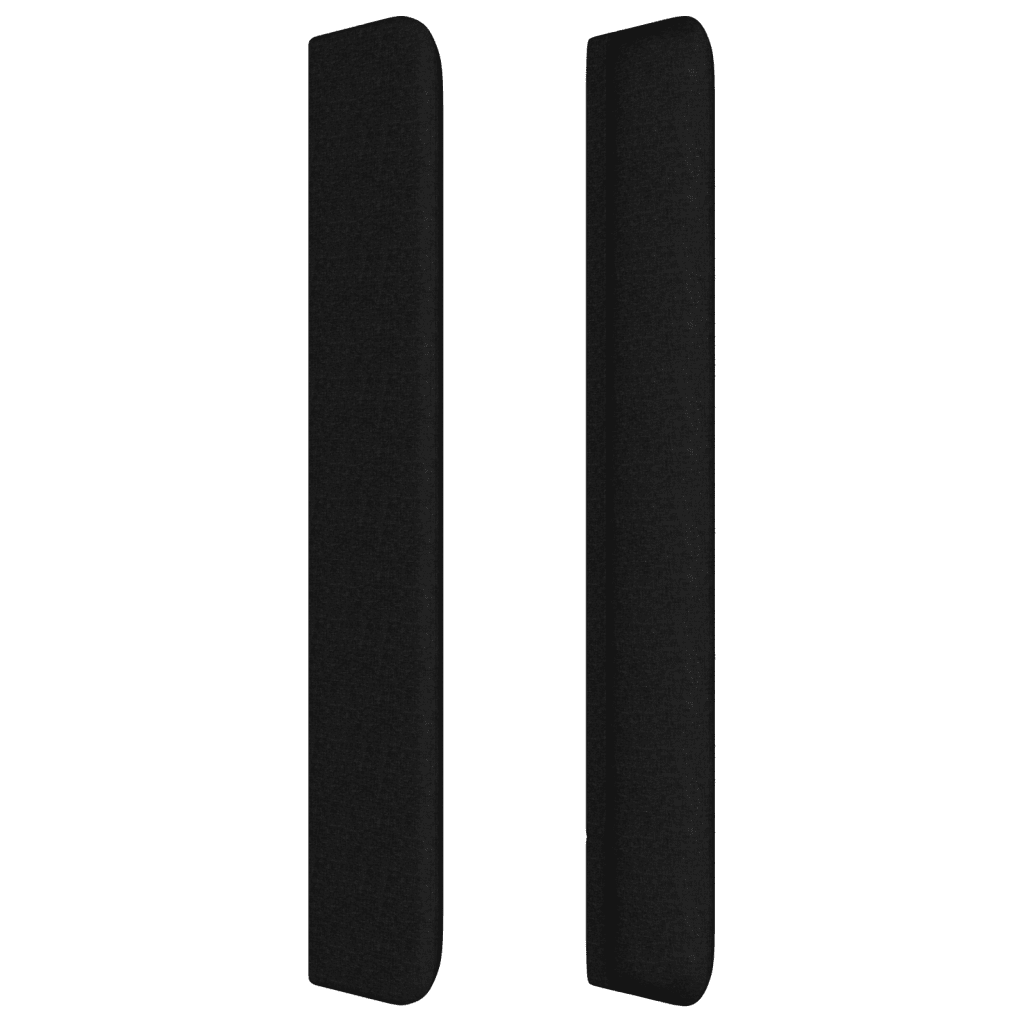 vidaXL Lova su spyruoklėmis ir čiužiniu, juoda, 90x190 cm, audinys