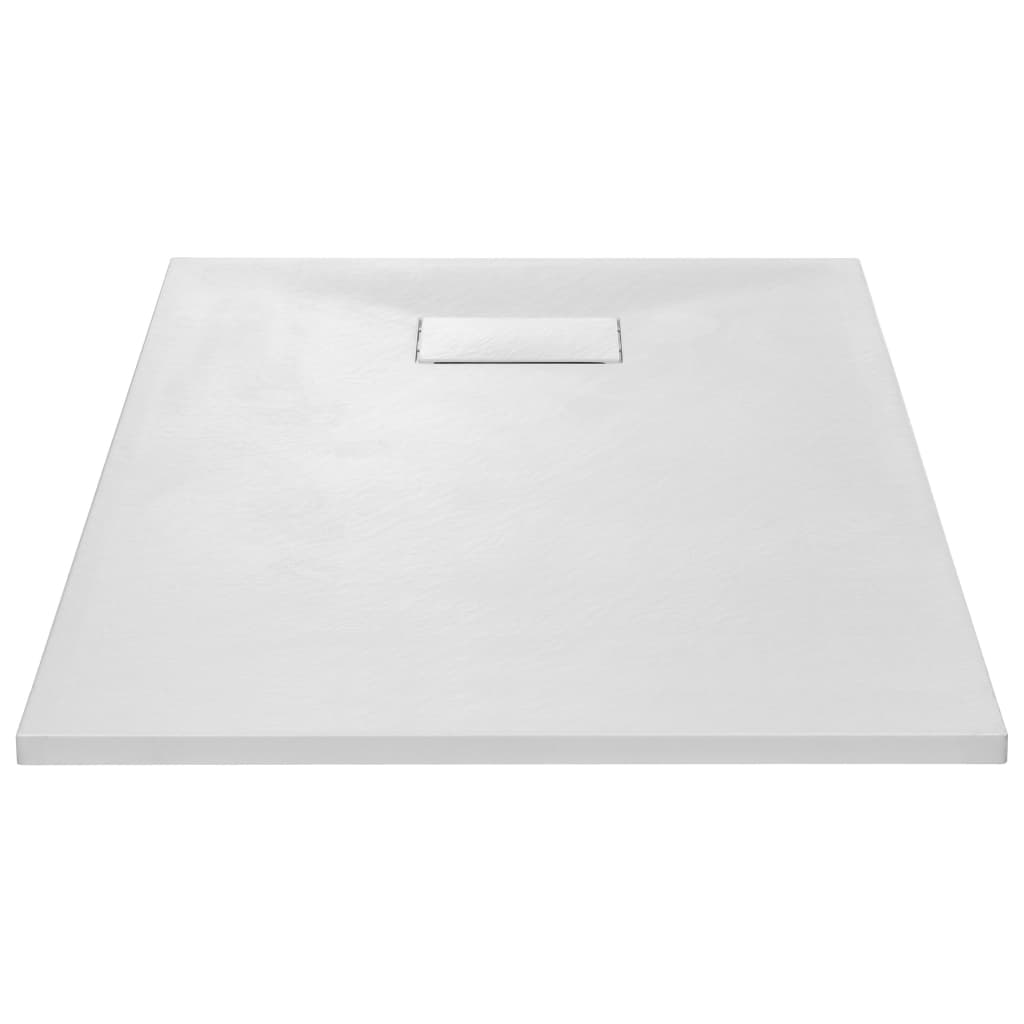 vidaXL Dušo padėklas, baltos spalvos, 120x70 cm, lieto lakšto junginys