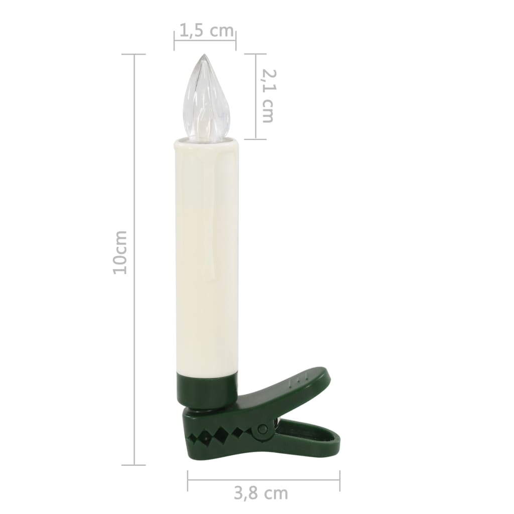 vidaXL Belaidės LED žvakės su valdymo pulteliu, 10vnt., šilta balta