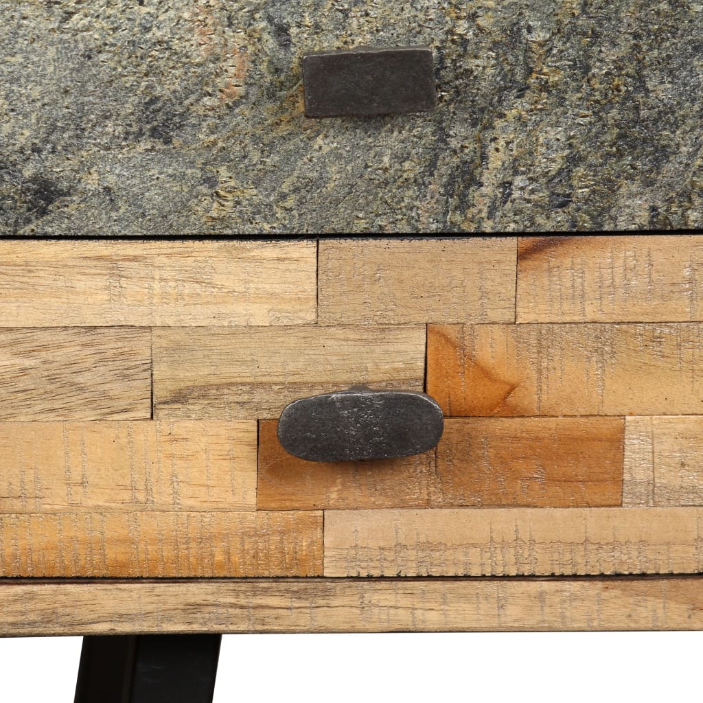 vidaXL Rašomasis stalas, perdirbta mediena, 110x50x76cm