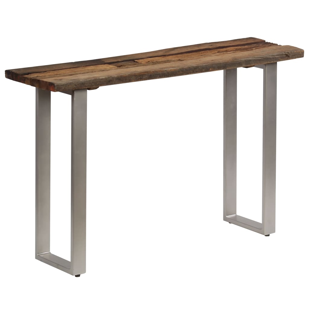vidaXL Konsolinis staliukas, perdirbta mediena ir plienas, 120x35x76cm