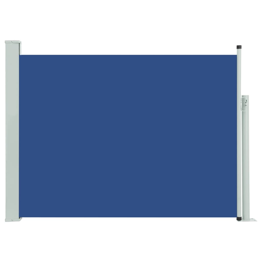 vidaXL Ištraukiama šoninė kiemo pertvara, mėlynos spalvos, 117x500cm