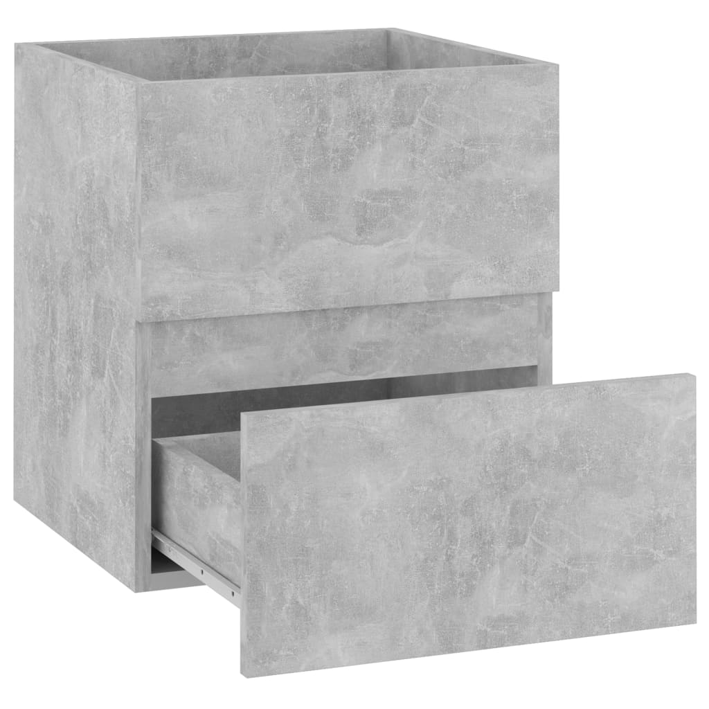 vidaXL Spintelė praustuvui, betono pilkos spalvos, 41x38,5x45cm, MDP