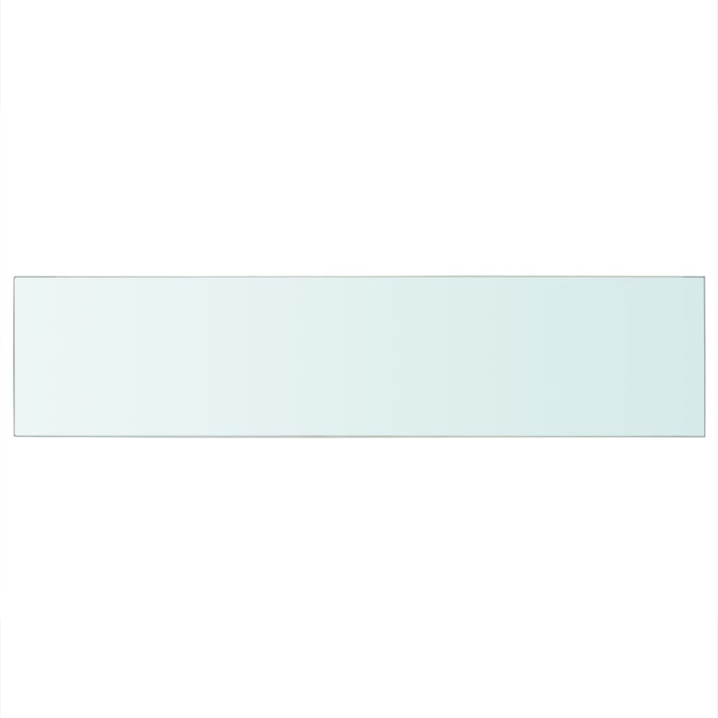 vidaXL Lentynos plokštė, skaidrus stiklas, 110x25 cm