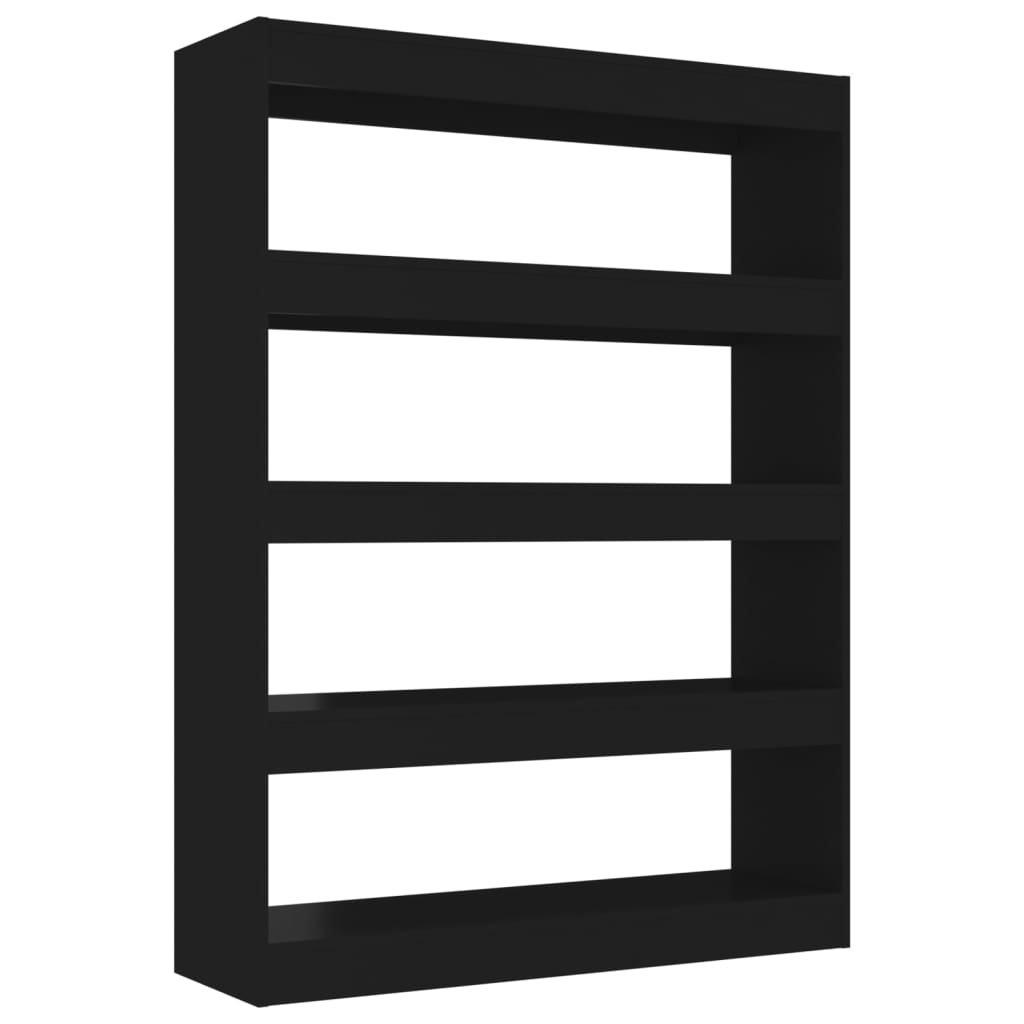 vidaXL Spintelė knygoms/kambario pertvara, juoda, 100x30x135cm