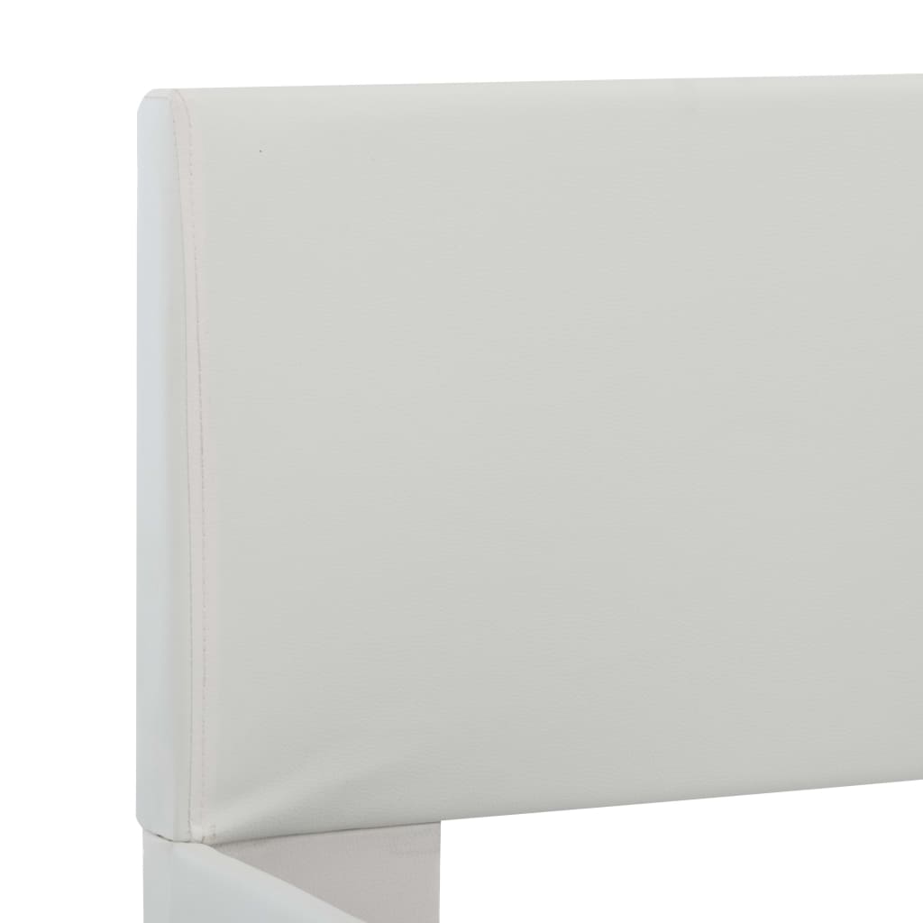 vidaXL Lovos rėmas, baltos spalvos, 160x200 cm, dirbtinė oda