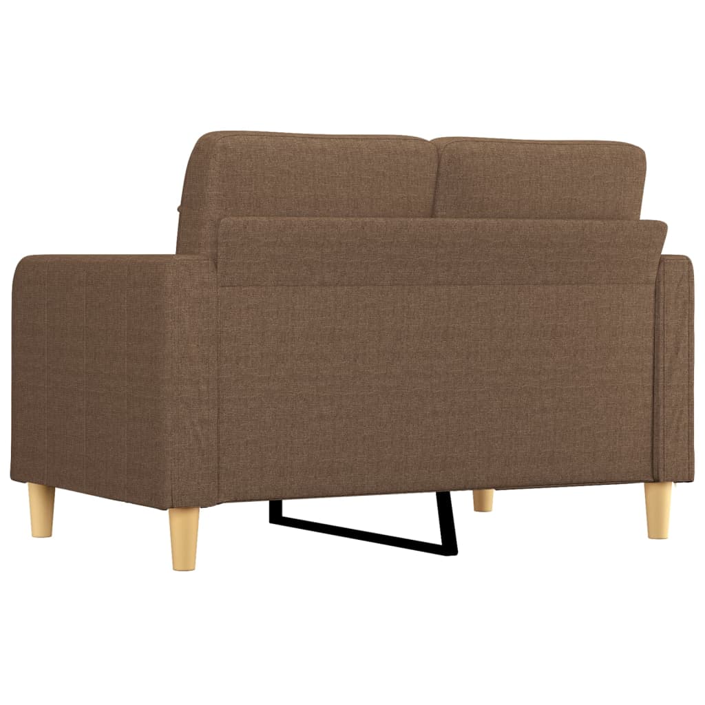 vidaXL Dvivietė sofa, rudos spalvos, 120cm, audinys