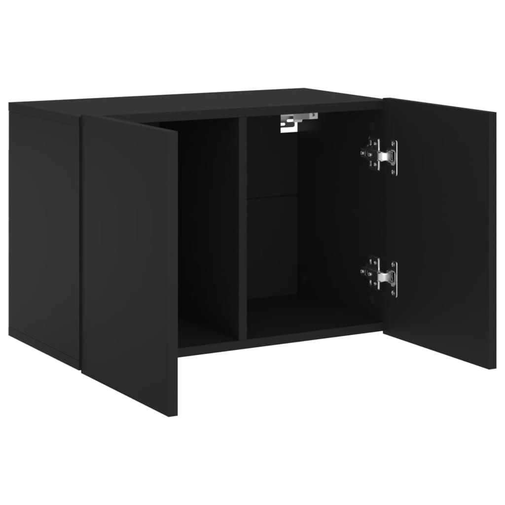 vidaXL Prie sienos montuojama TV spintelė, juodos spalvos, 60x30x41cm
