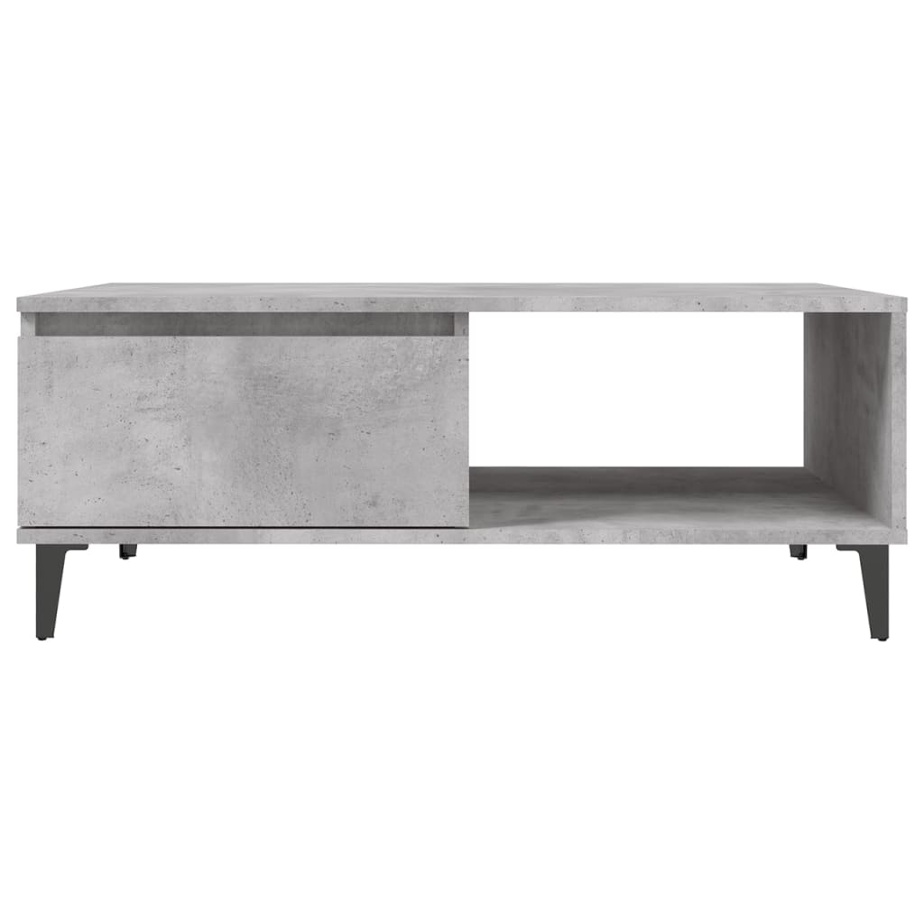 vidaXL Kavos staliukas, betono pilkos spalvos, 90x60x35cm, MDP