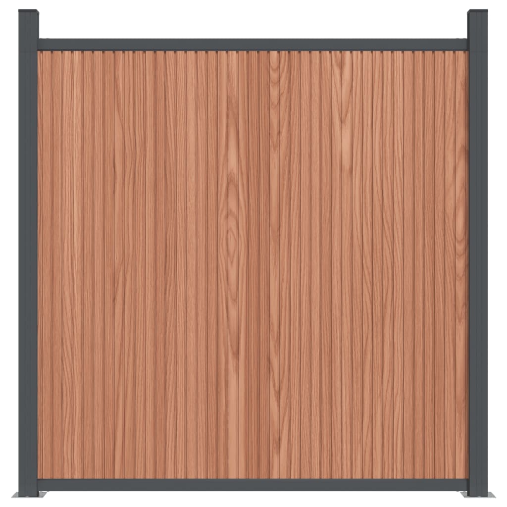 vidaXL Tvoros segmentas, rudos spalvos, 353x186cm, WPC