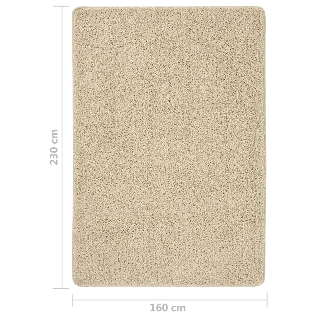 vidaXL Shaggy tipo kilimėlis, kreminis, 160x230cm, neslystantis