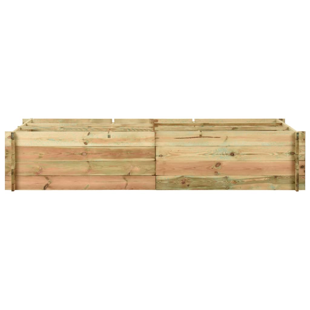 vidaXL Lovelis daržovėms, 197x100x40cm, impregnuota pušies mediena