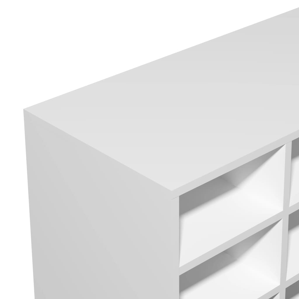 vidaXL Batų lentyna, baltos spalvos, 92x30x67,5cm, apdirbta mediena