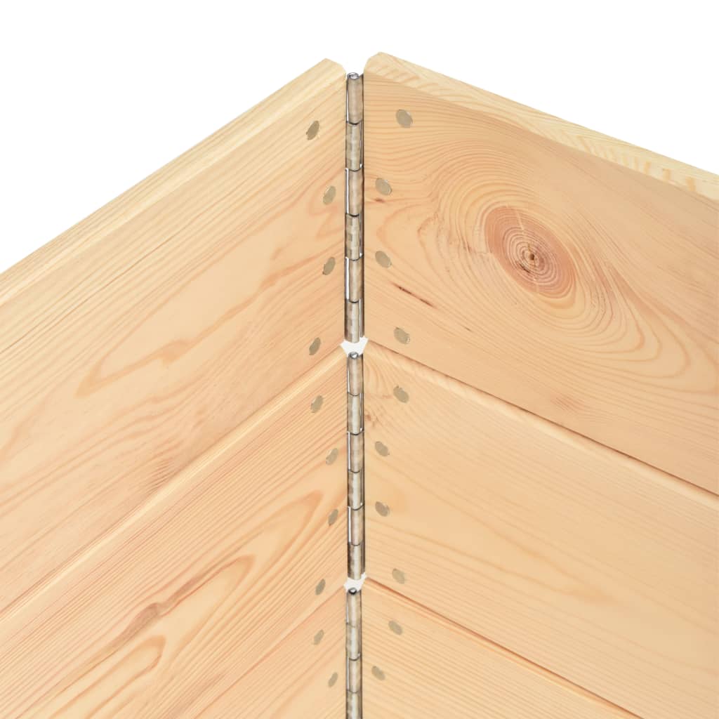 vidaXL Padėklų apvadai, 3vnt., 100x100cm, pušies medienos masyvas