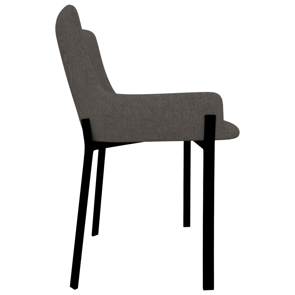 vidaXL Valgomojo kėdės, 4 vnt., taupe spalvos, audinys (2x282598)