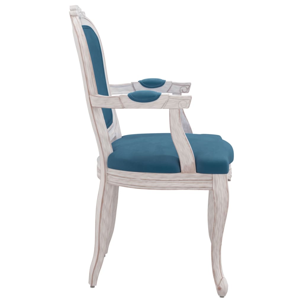 vidaXL Valgomojo kėdės, 2vnt., mėlynos, 62x59,5x100,5cm, aksomas