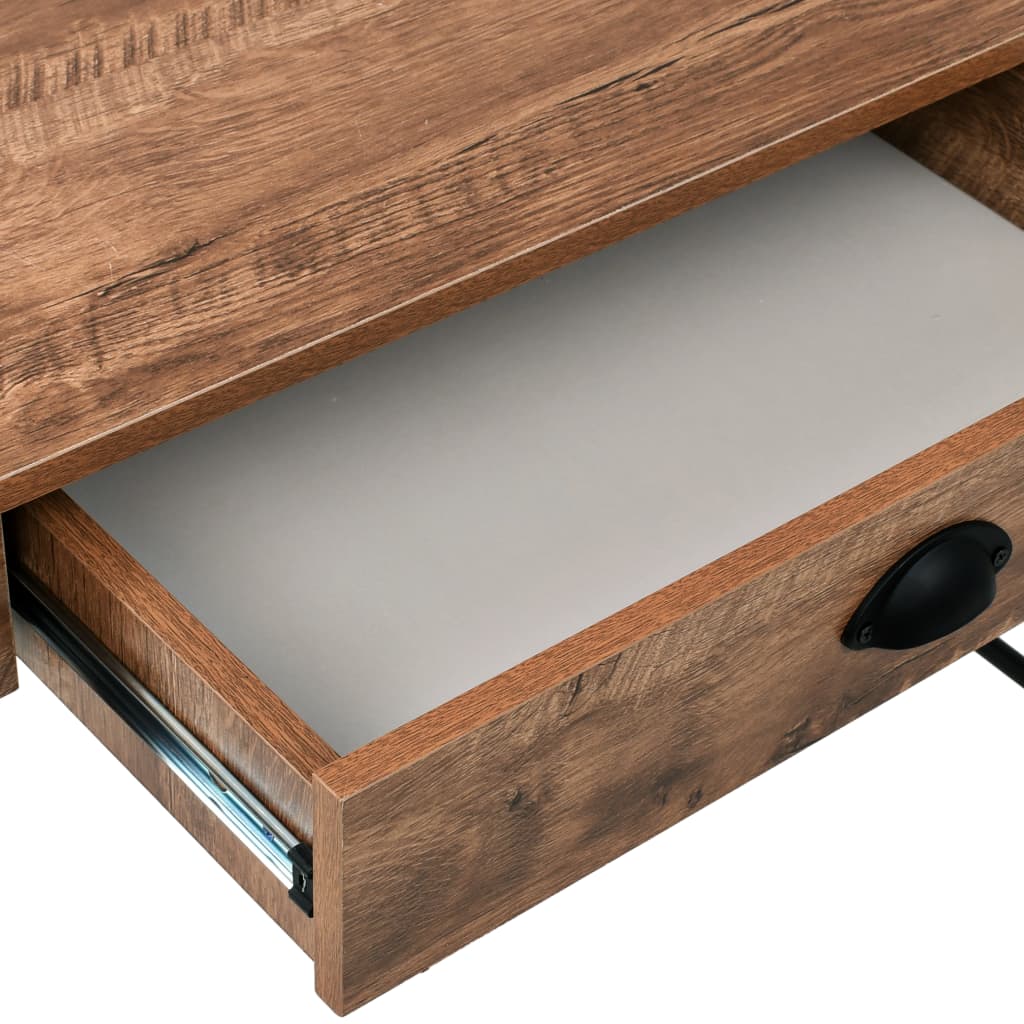 vidaXL Rašomasis stalas su stalčiumi, 110x55x75cm, ąžuolo spalva