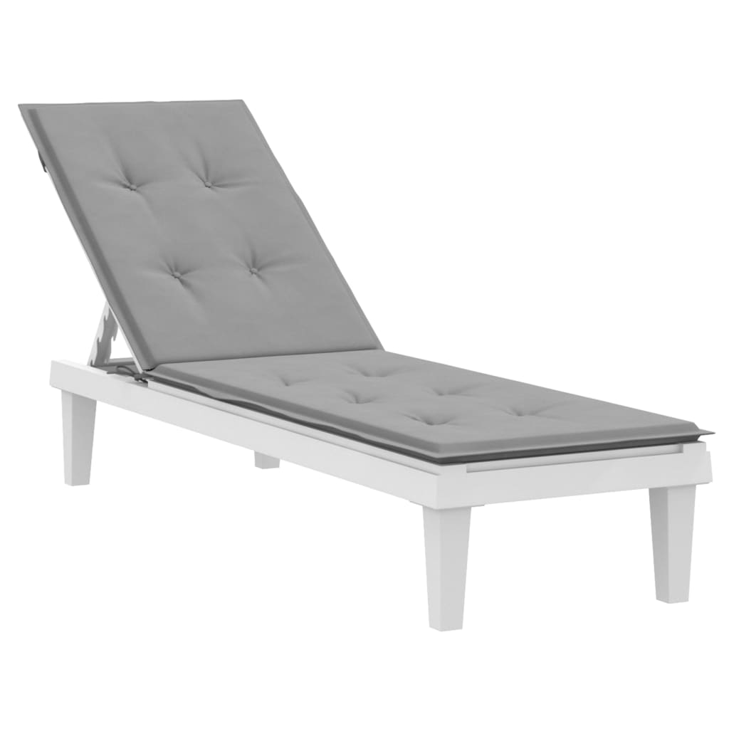 vidaXL Terasos kėdės pagalvėlė, pilkos spalvos, (75+105)x50x3cm
