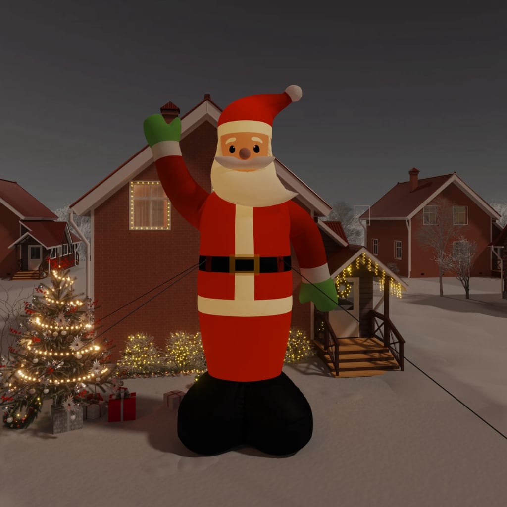 vidaXL Pripučiamas Kalėdų Senelis su LED lemputėmis, 820cm