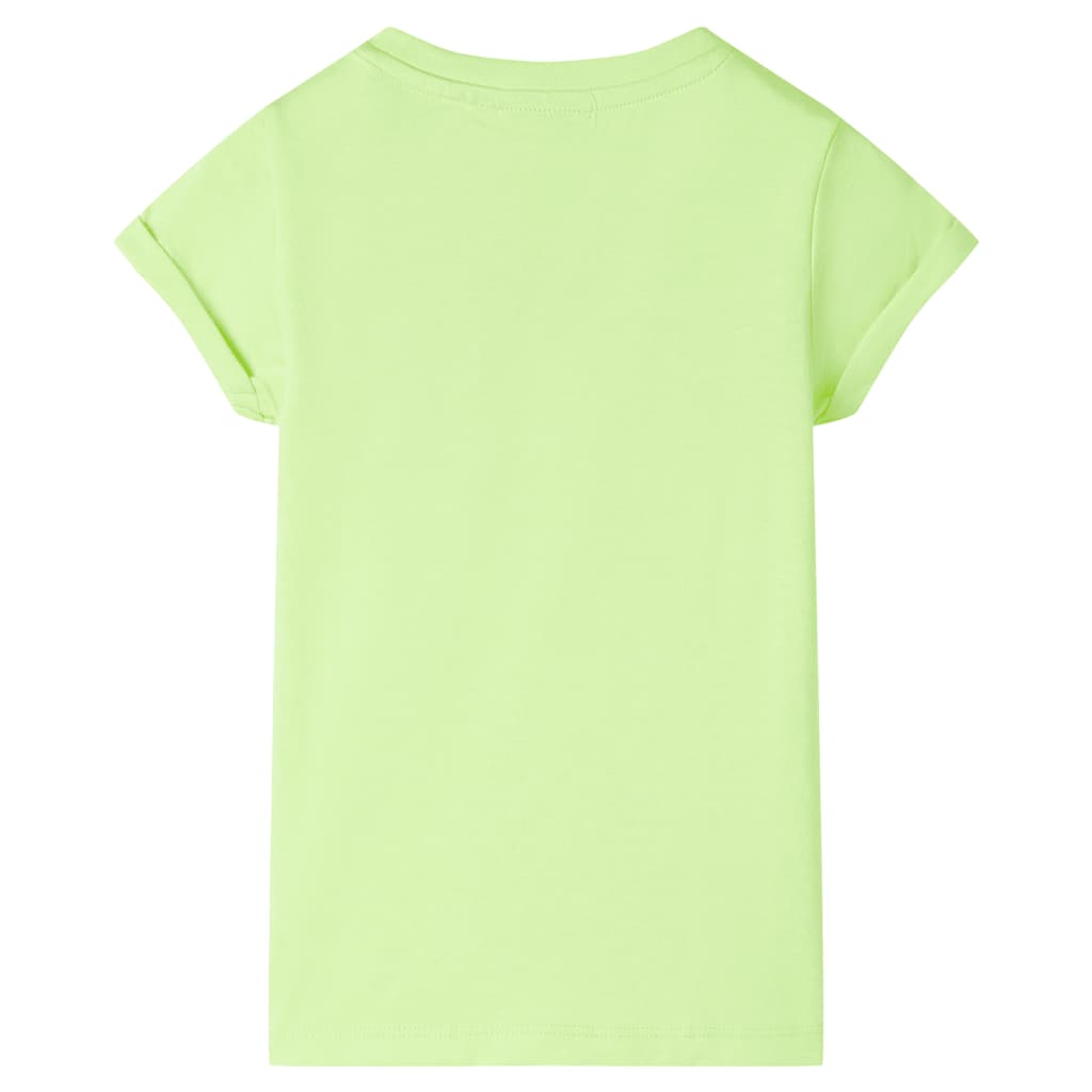 Vaikiški marškinėliai, neoninės geltonos spalvos, 92 dydžio