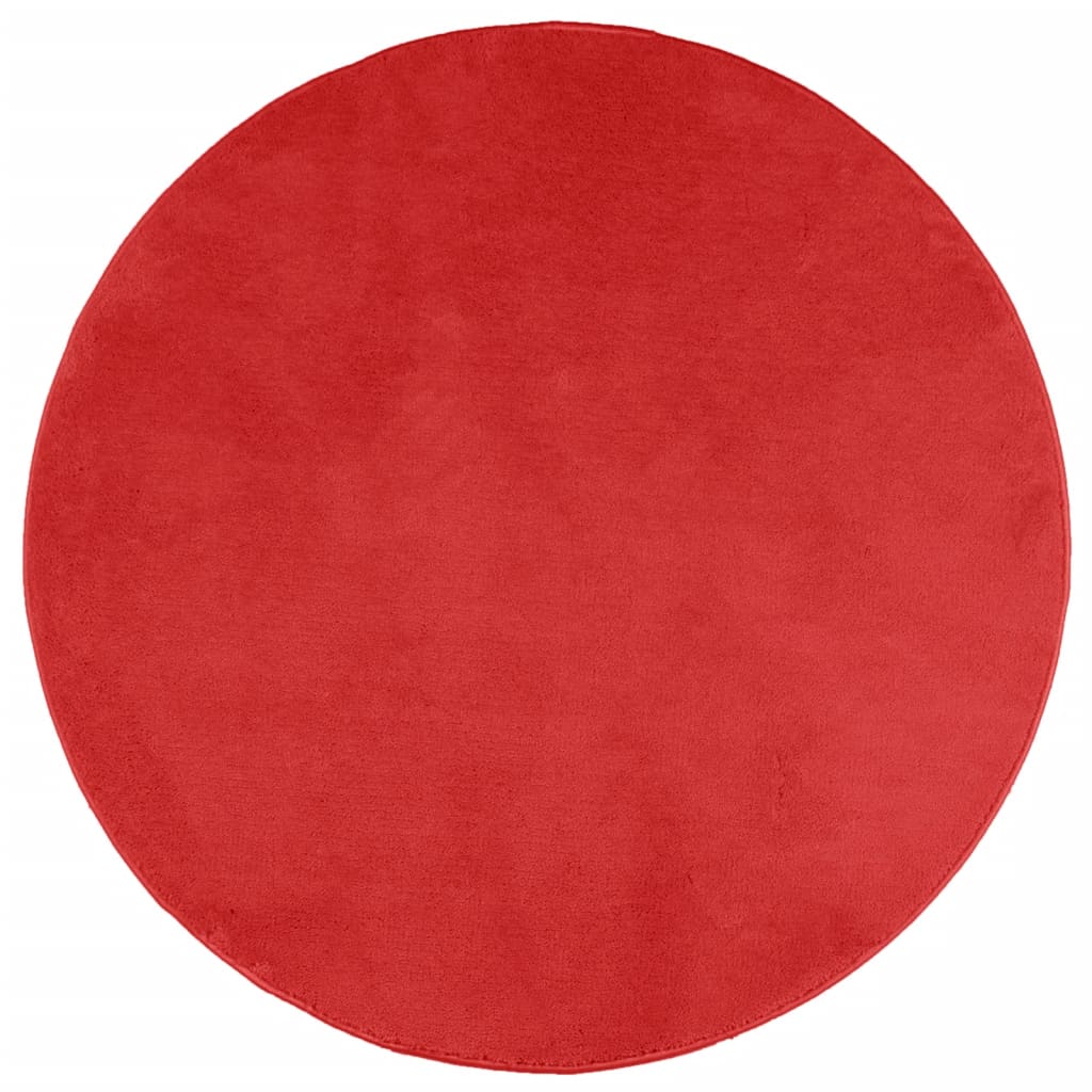 vidaXL Kilimas OVIEDO, raudonos spalvos, 200cm, trumpi šereliai
