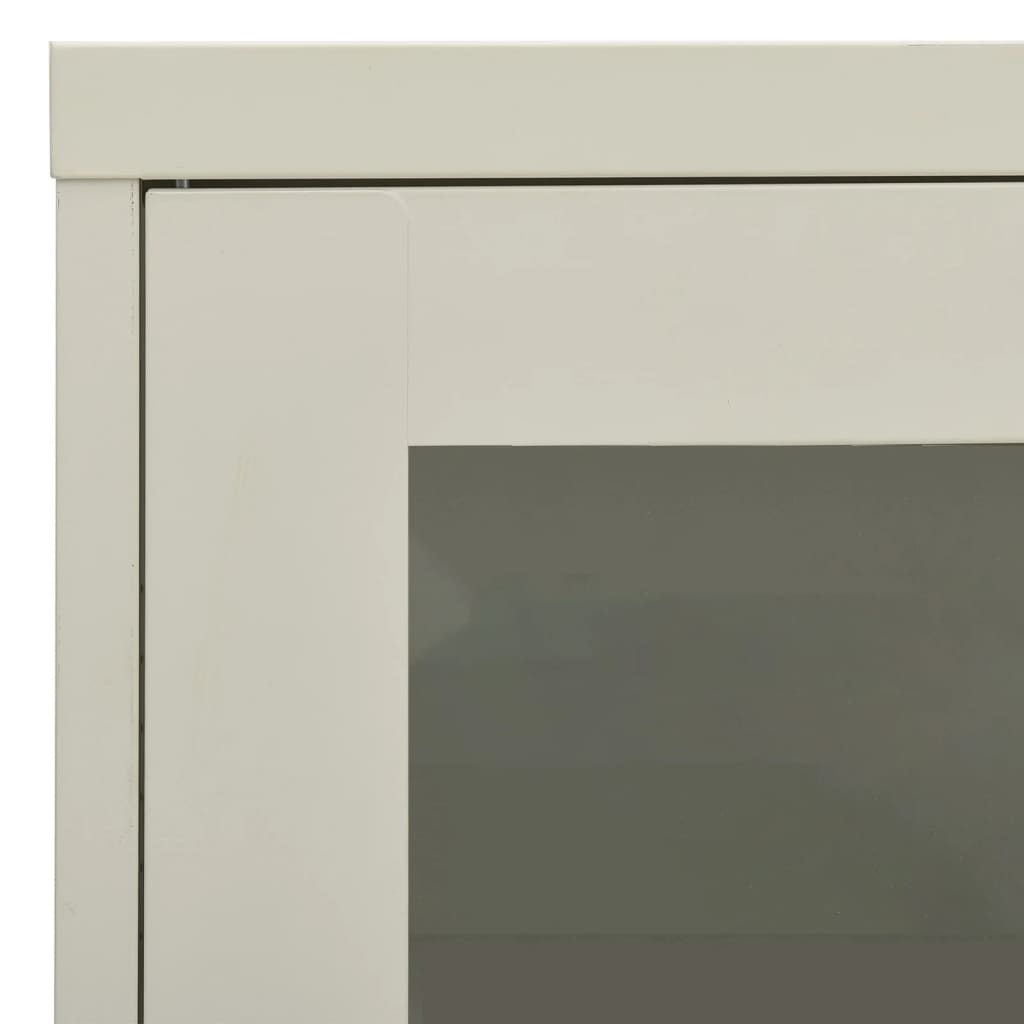 vidaXL Biuro spintelė, šviesiai pilkos spalvos, 90x40x70cm, plienas