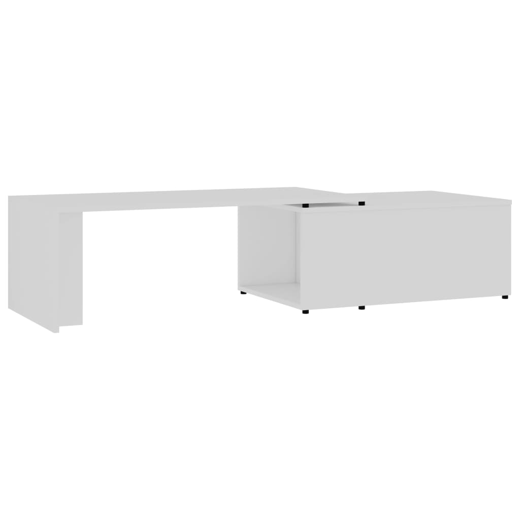 vidaXL Kavos staliukas, baltos spalvos, 150x50x35cm, MDP